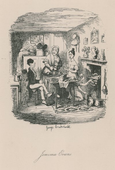 Scene of London life: Jemima Evans by George Cruikshank